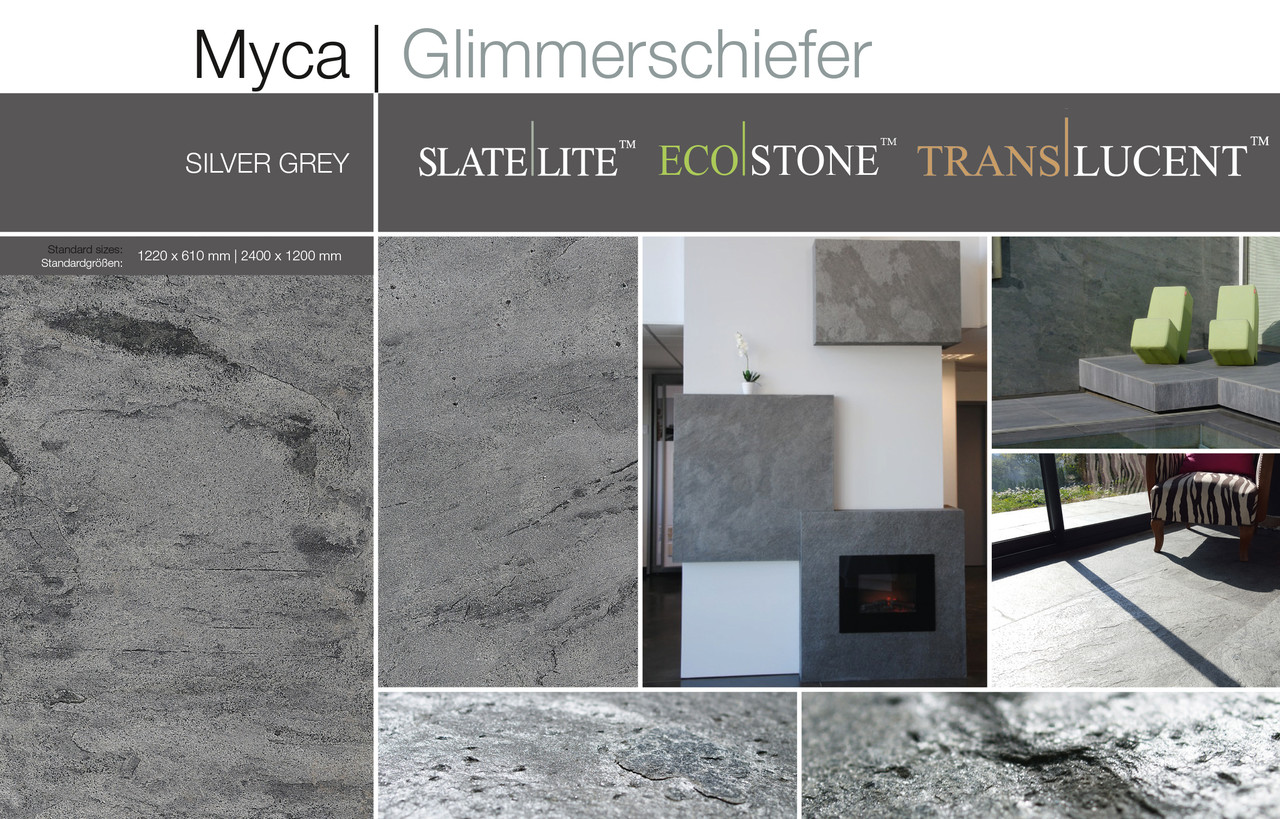 Каменный шпон «SILVER GREY» размер 122х61 см