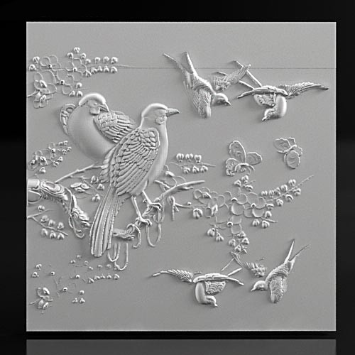 3d панель из гипса Birdie