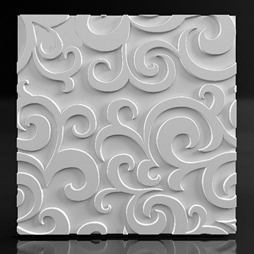 3d панель из гипса Leaf