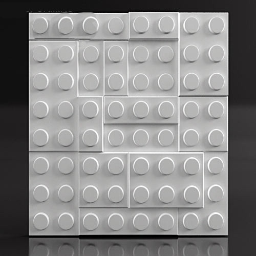 3d панель из гипса Lego