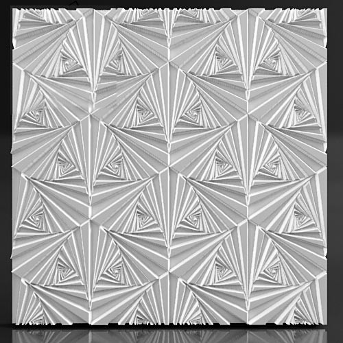 3d панель из гипса Triangles